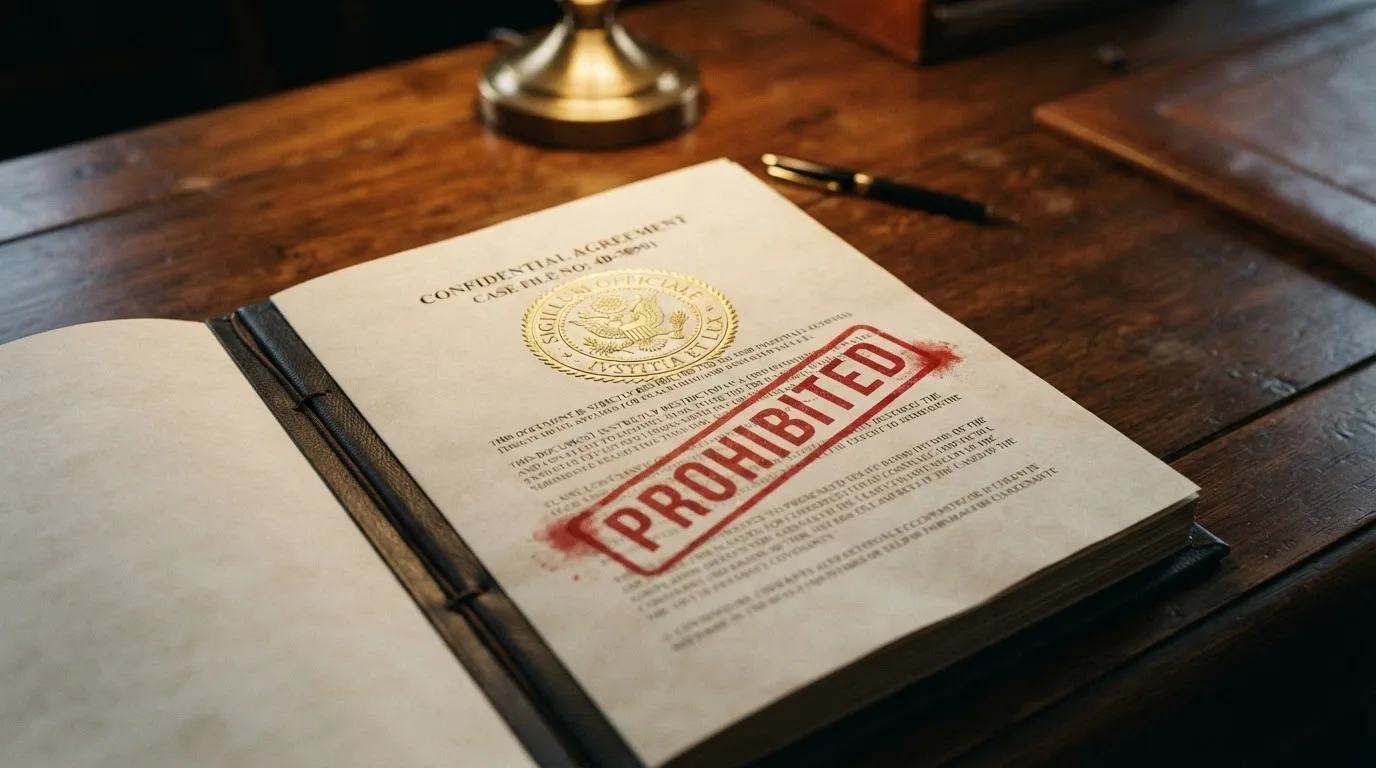 The cover page of the Interactive Gambling Act 2001 document with an Australian coat of arms, overlaid with a red stamp reading “online casino prohibited”