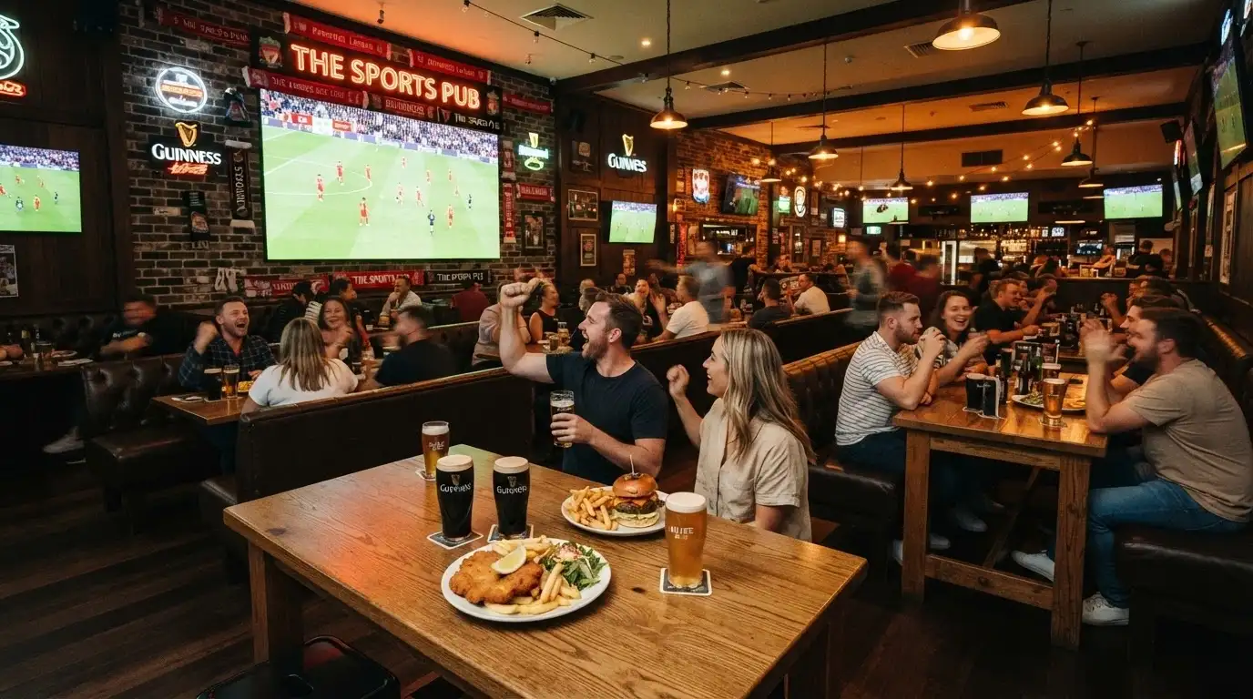 The Onyx Sports Lounge at Casino Canberra with pub-classic dining, big-screen sport, and casual seating