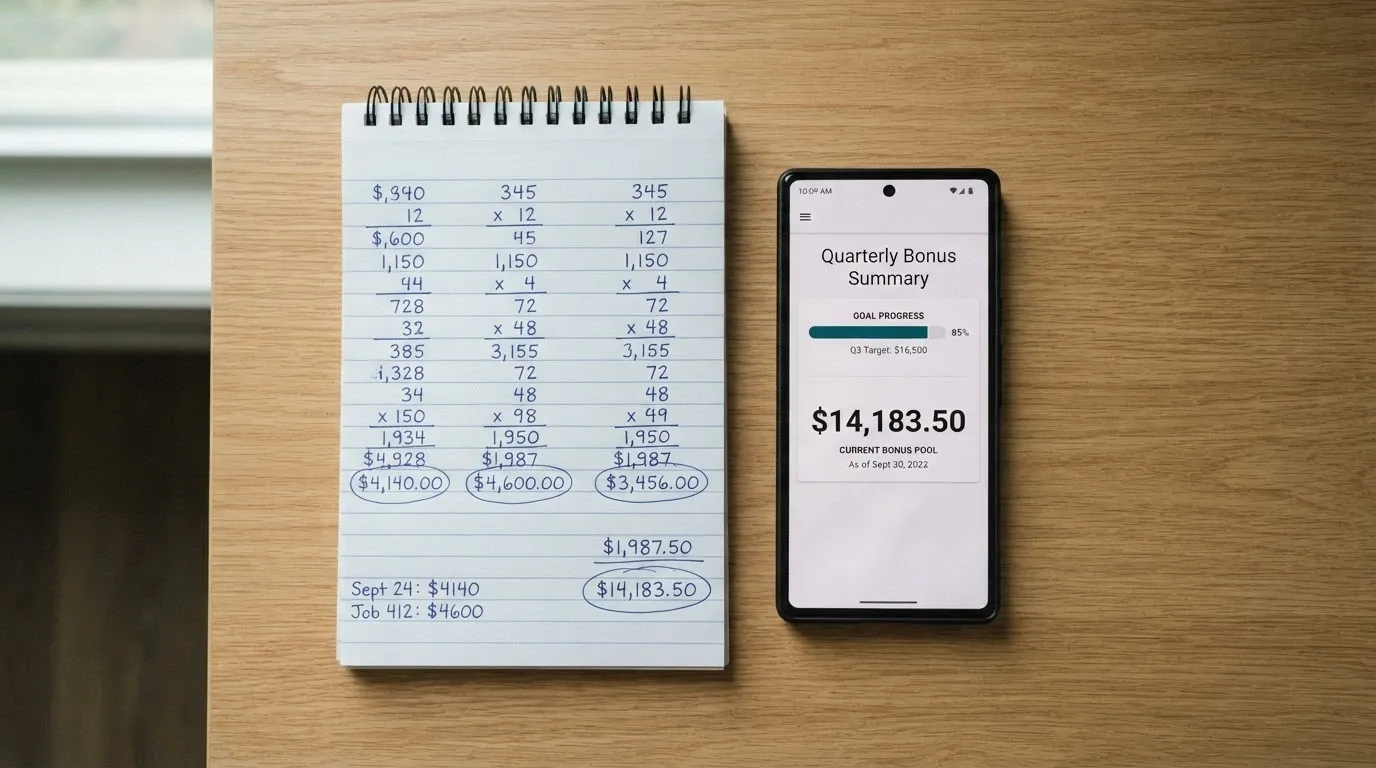 A notepad with handwritten wagering arithmetic next to a smartphone displaying a casino bonus screen